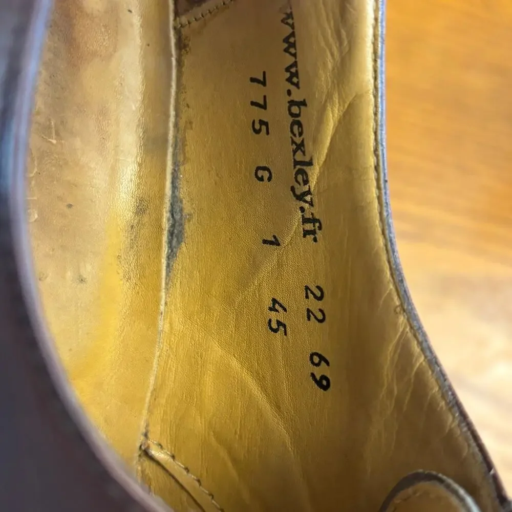Bexley Norwegian Men's Size 45 (11.5 / 12) Dark Brown Split Toe Derby Shoes
